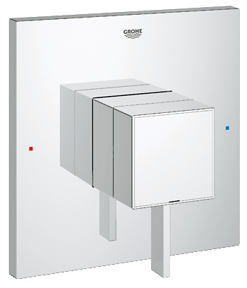 Grohe Starlight Chrome Eurocube/Cosmo Square Single Function Pressure Balance Shower Set