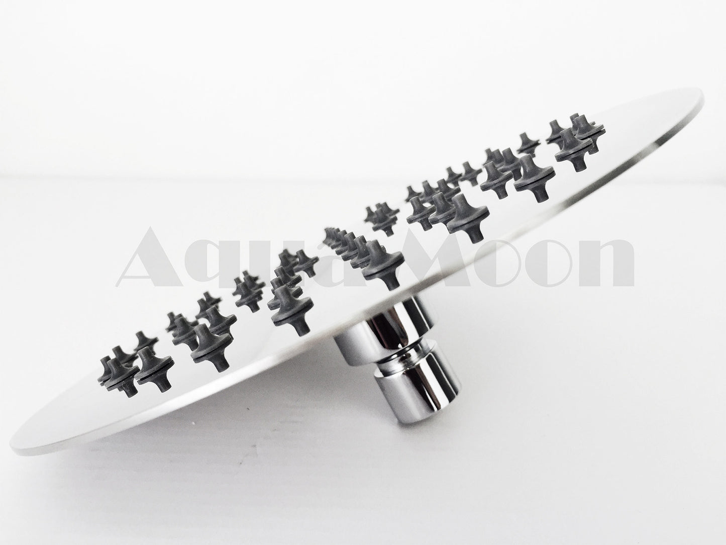 Aquamoon 8 Inch Round Ultra Thin Rain Shower Head - Chrome