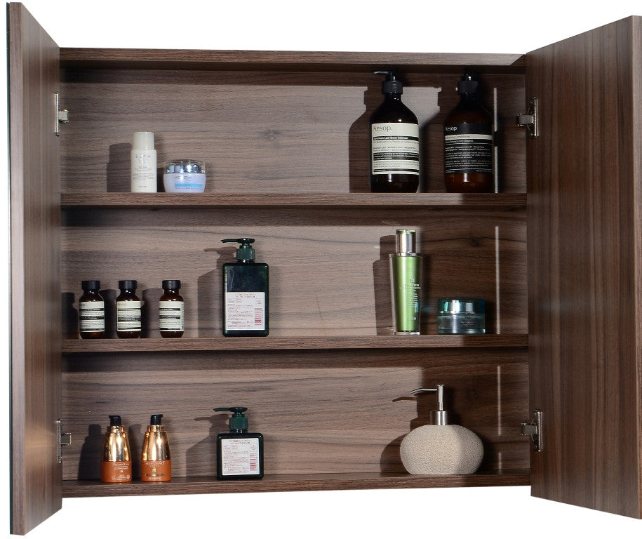 Aquamoon Sparta 31 1/2 Walnut Modern Bathroom Vanity Set