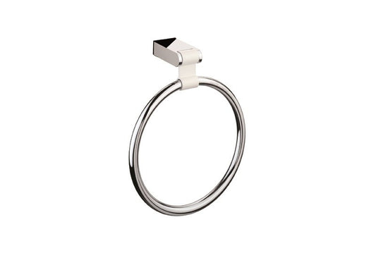 Iris large towel ring - Chrome/White