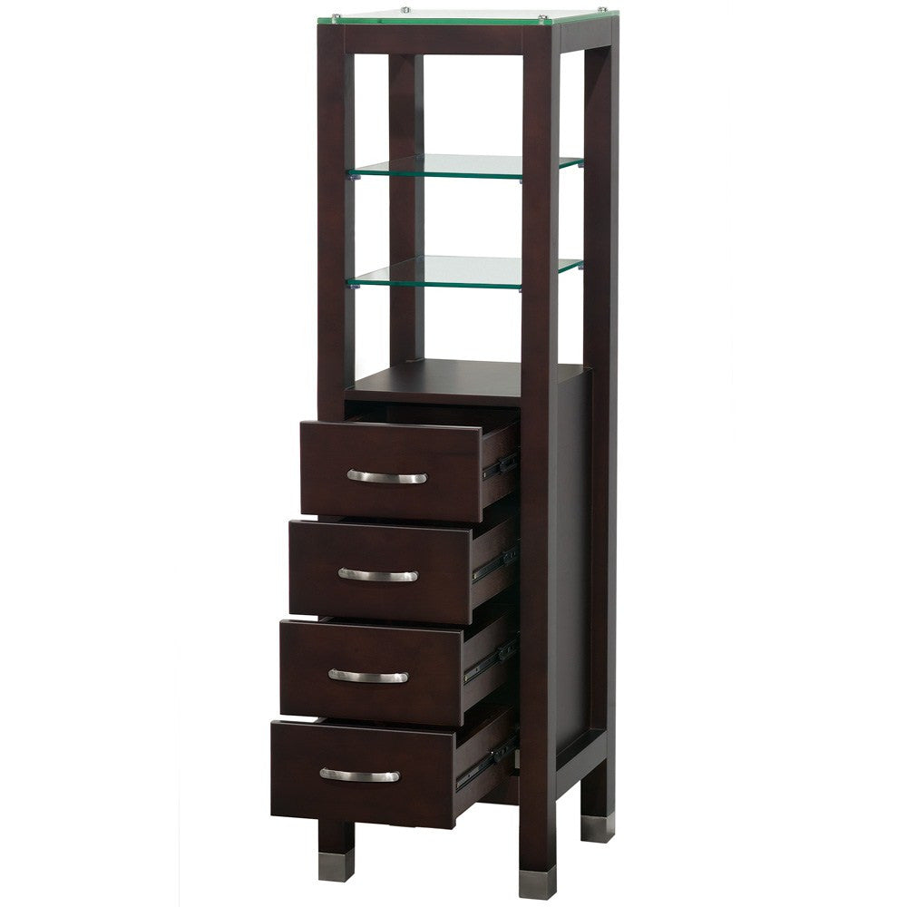 Wyndham Collection Tavello Linen Tower - Espresso