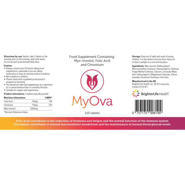 MyOva Myo-inositol, Folic Acid & Chromium
