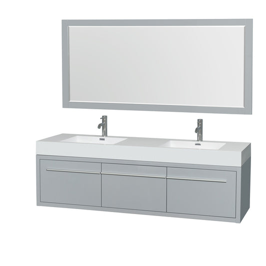 Axa 72 inch Double Bathroom Vanity - Dove Gray