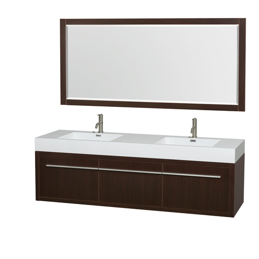 Axa 72 inch Double Bathroom Vanity Set in Espresso