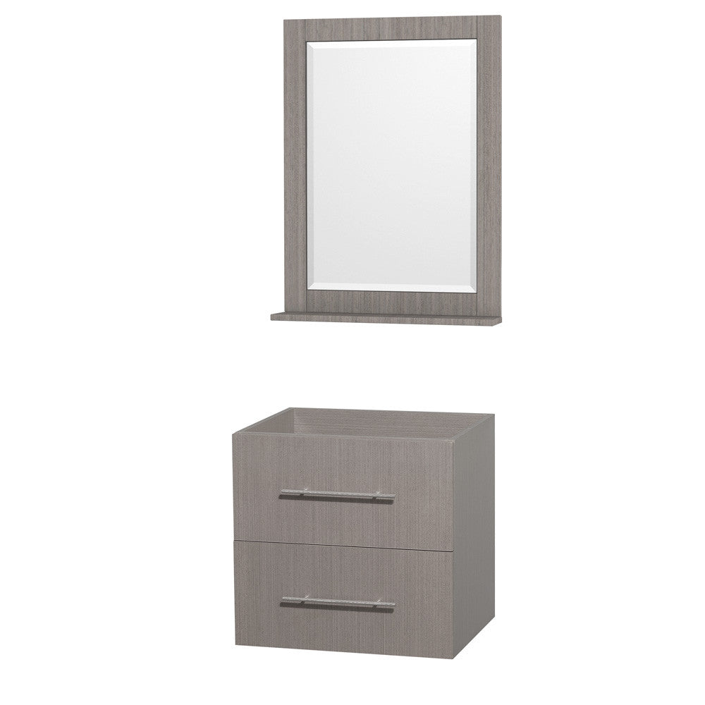 Centra 24 inch Single Bathroom Vanity Set - Gray Oak