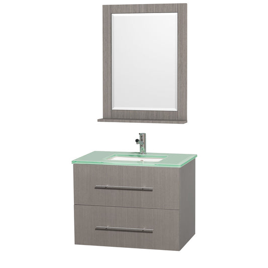 Centra 30 inch Single Bathroom Vanity Set - Gray Oak