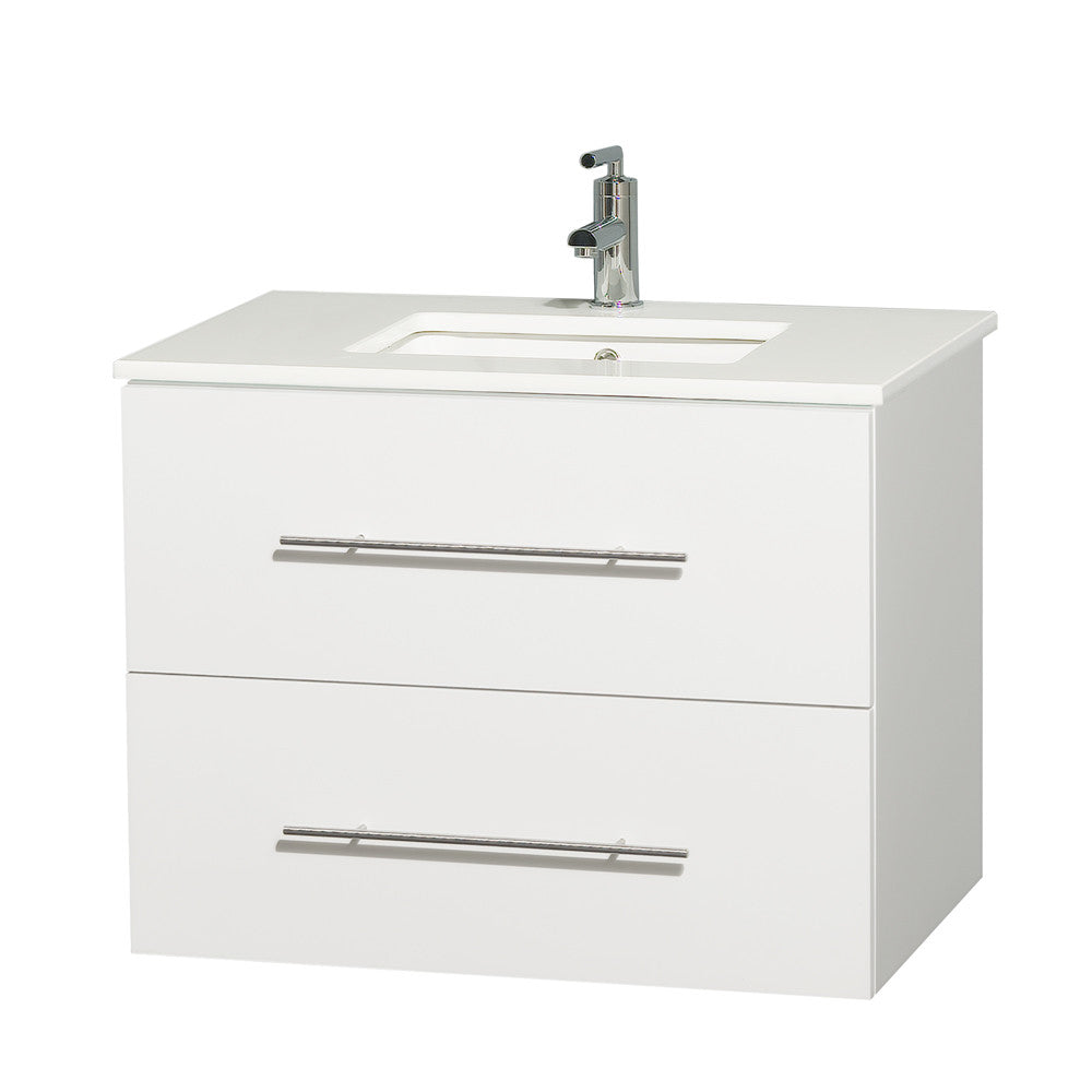 Centra 30 inch Single Bathroom Vanity Set -Matte White