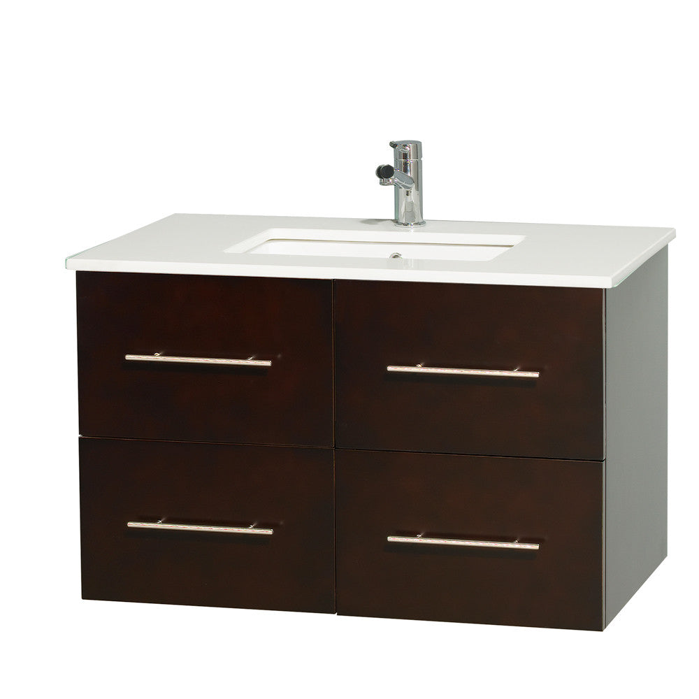 Centra 36 inch Single Bathroom Vanity Set -Espresso