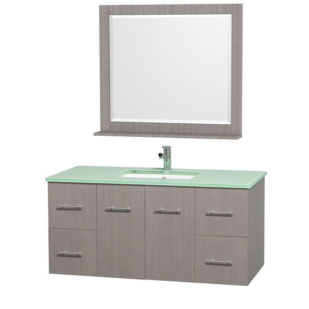 Centra 48 inch Single Bathroom Vanity Set -Gray Oak