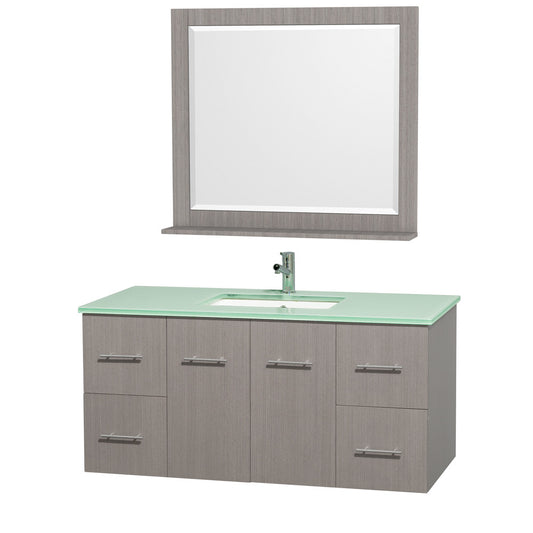 Centra 48 inch Single Bathroom Vanity Set -Gray Oak