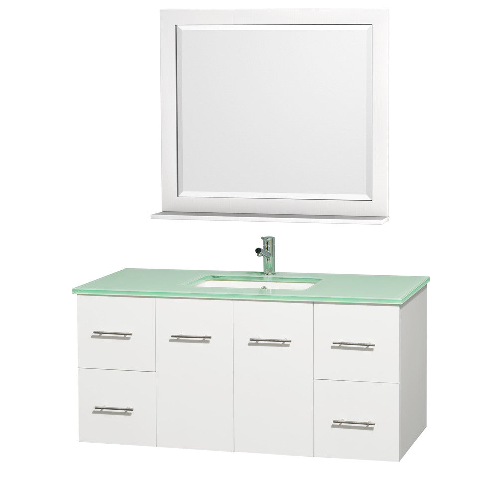Centra 48 inch Single Bathroom Vanity Set -Matte White