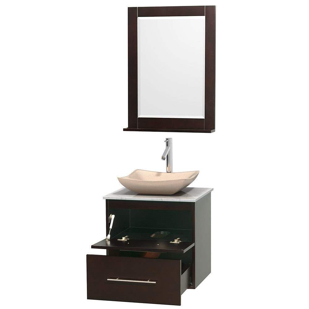 Centra 24 inch Single Bathroom Vanity Set - Espresso