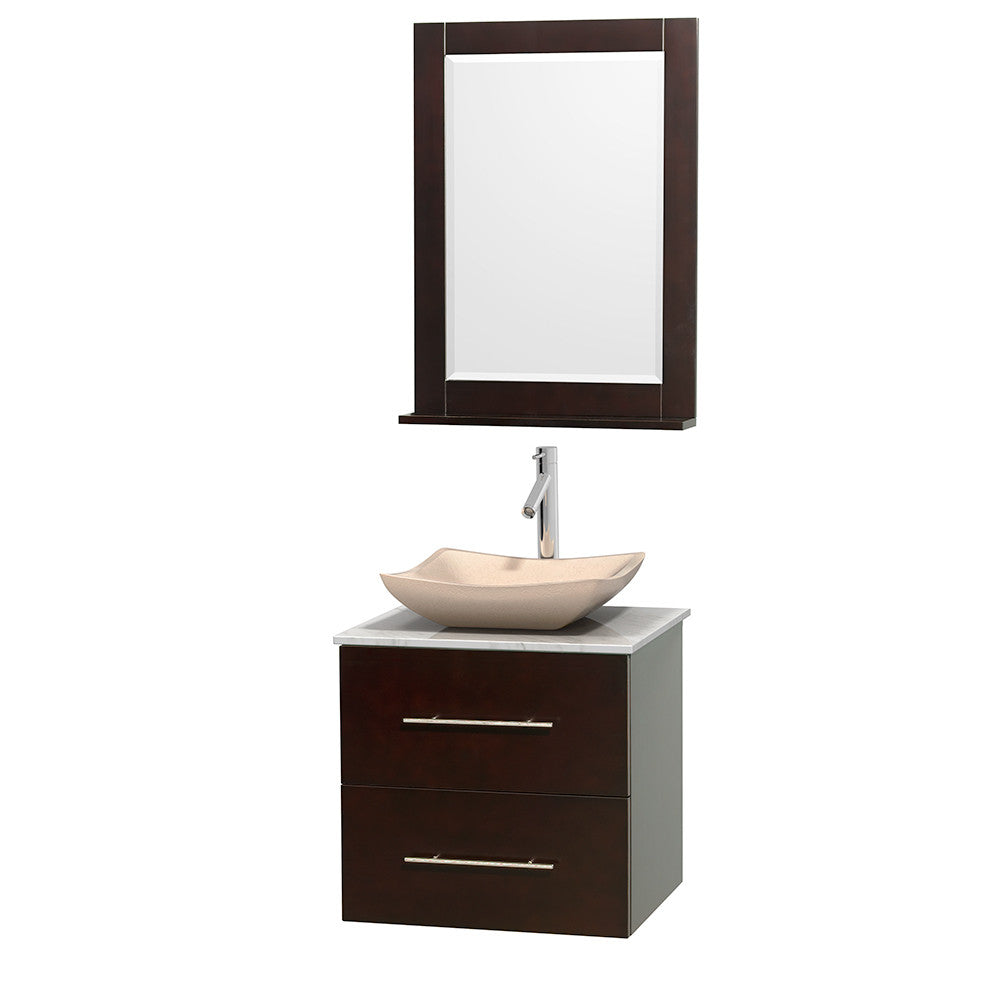 Centra 24 inch Single Bathroom Vanity Set - Espresso