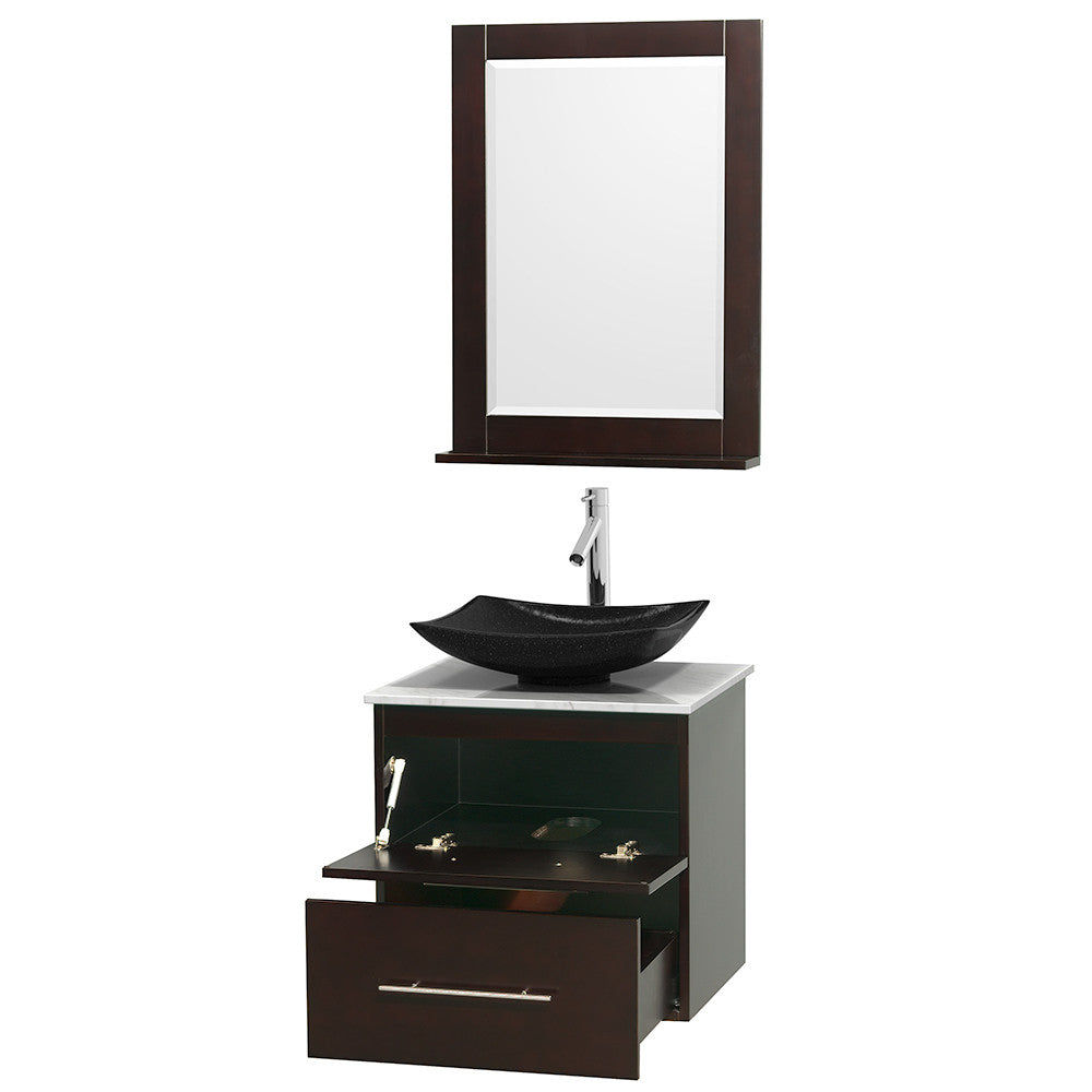 Centra 24 inch Single Bathroom Vanity Set - Espresso