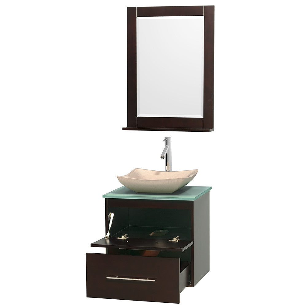 Centra 24 inch Single Bathroom Vanity Set - Espresso