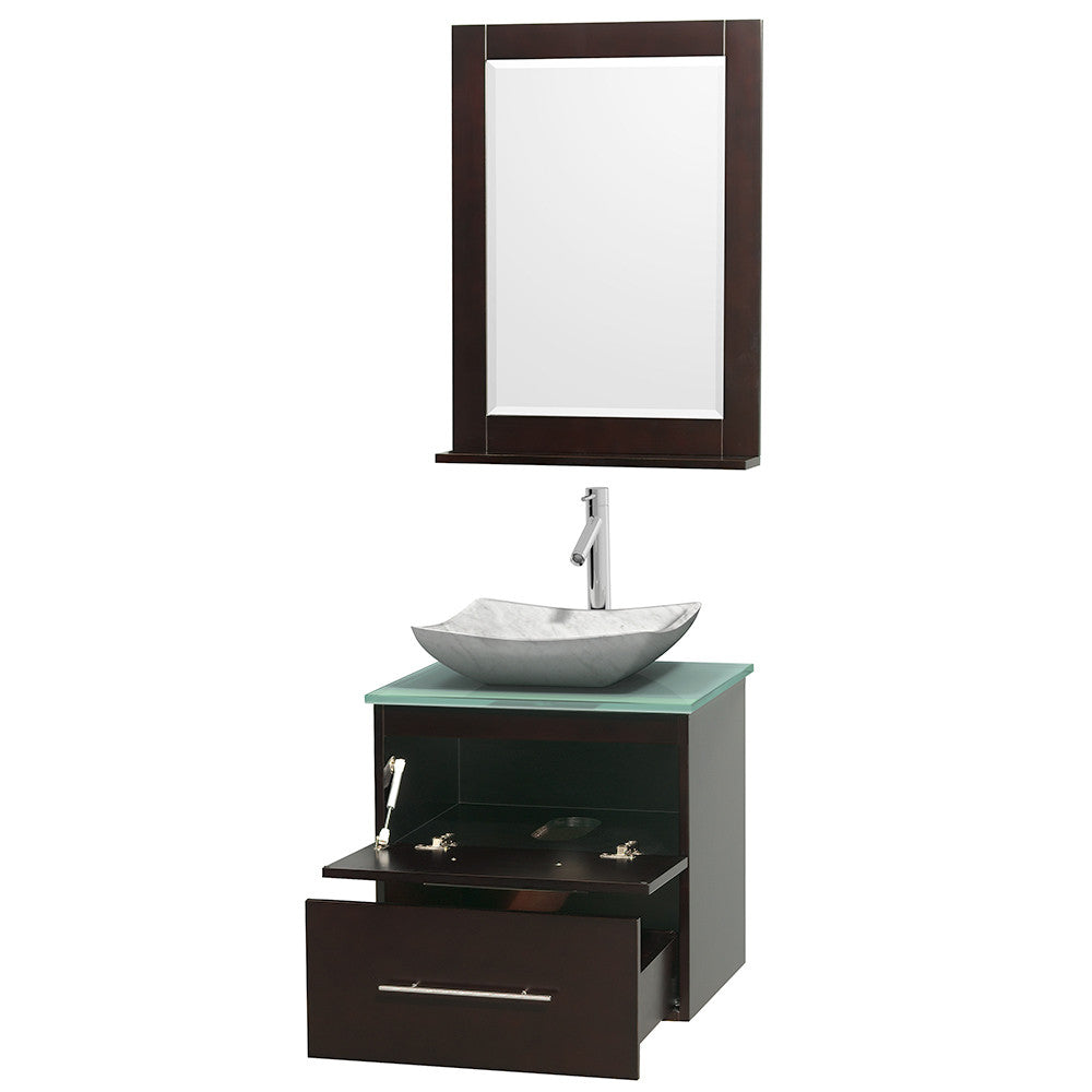 Centra 24 inch Single Bathroom Vanity Set - Espresso