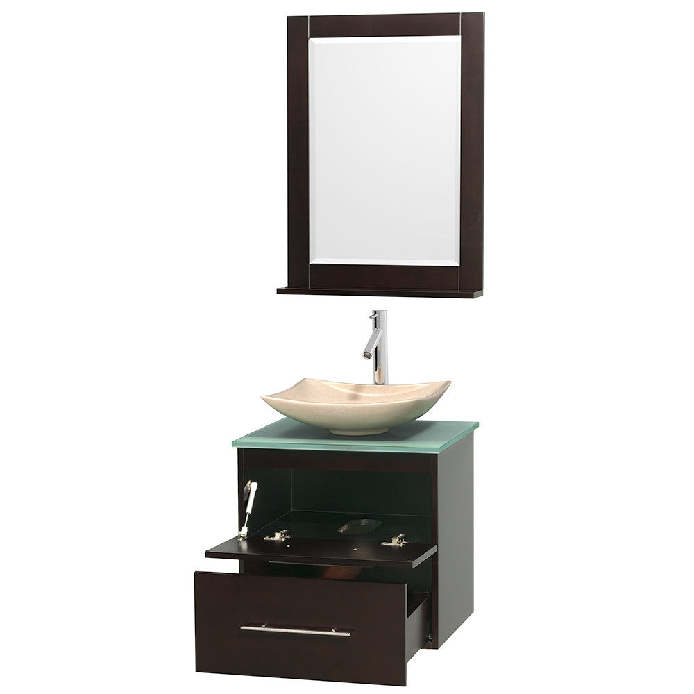 Centra 24 inch Single Bathroom Vanity Set - Espresso