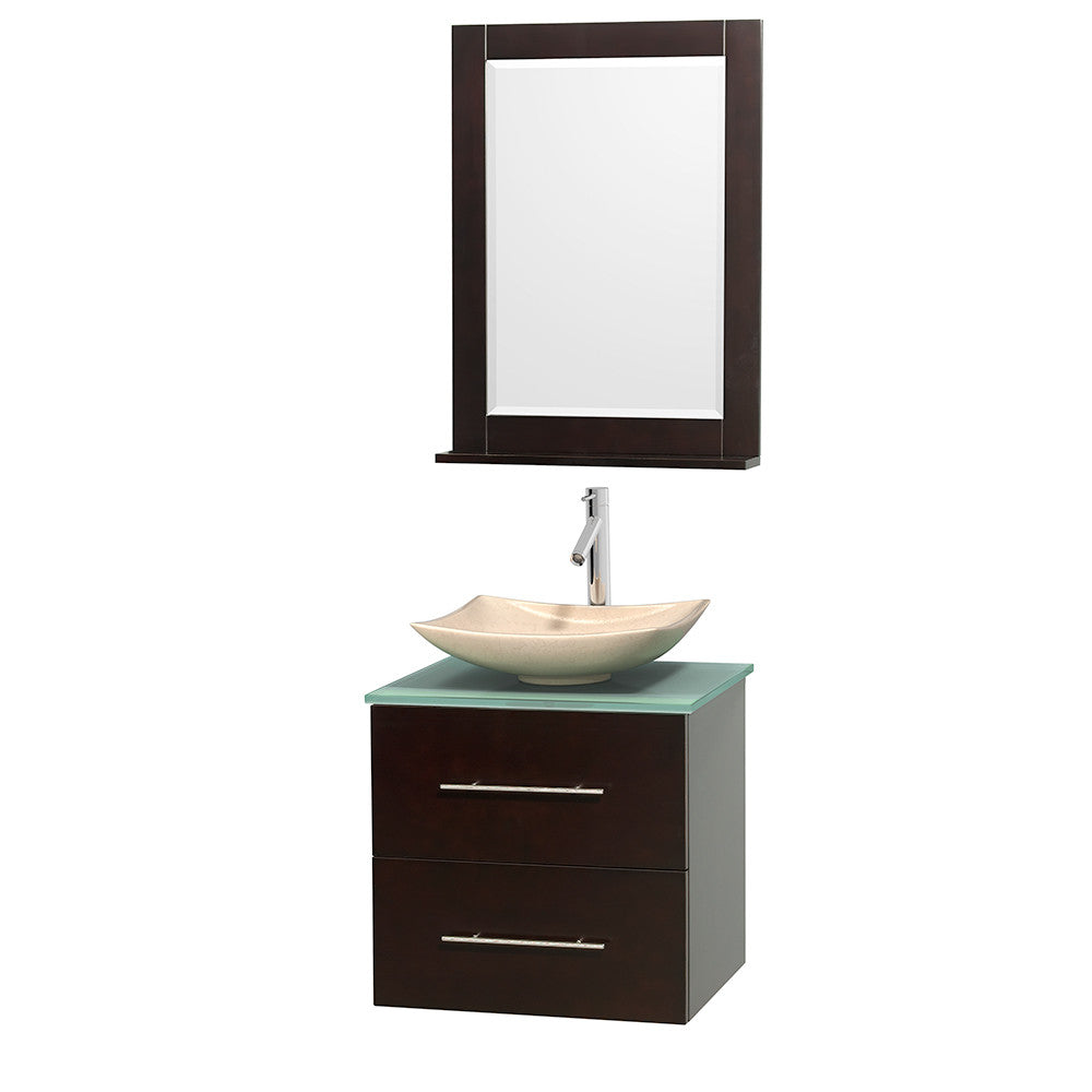 Centra 24 inch Single Bathroom Vanity Set - Espresso