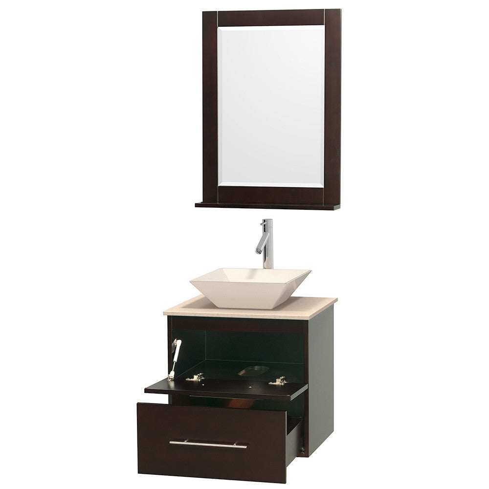 Centra 24 inch Single Bathroom Vanity Set - Espresso