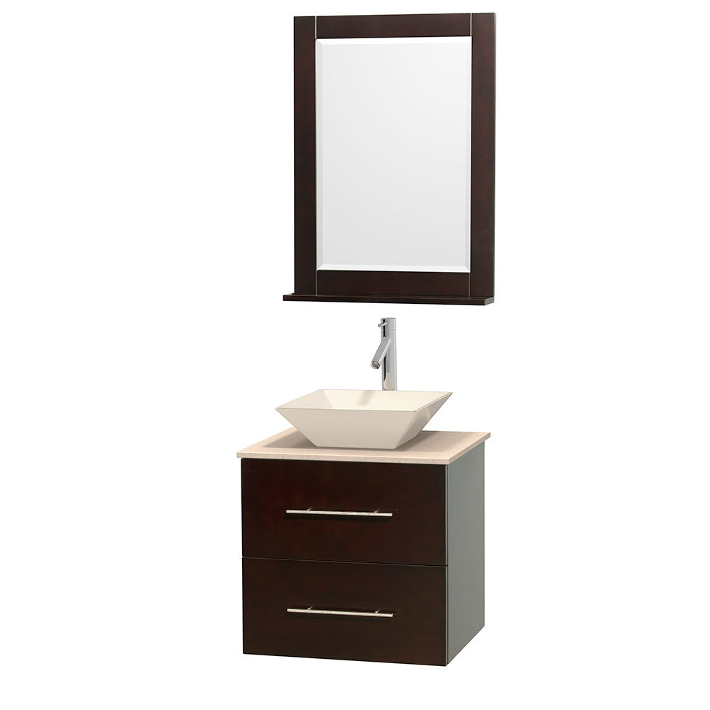 Centra 24 inch Single Bathroom Vanity Set - Espresso