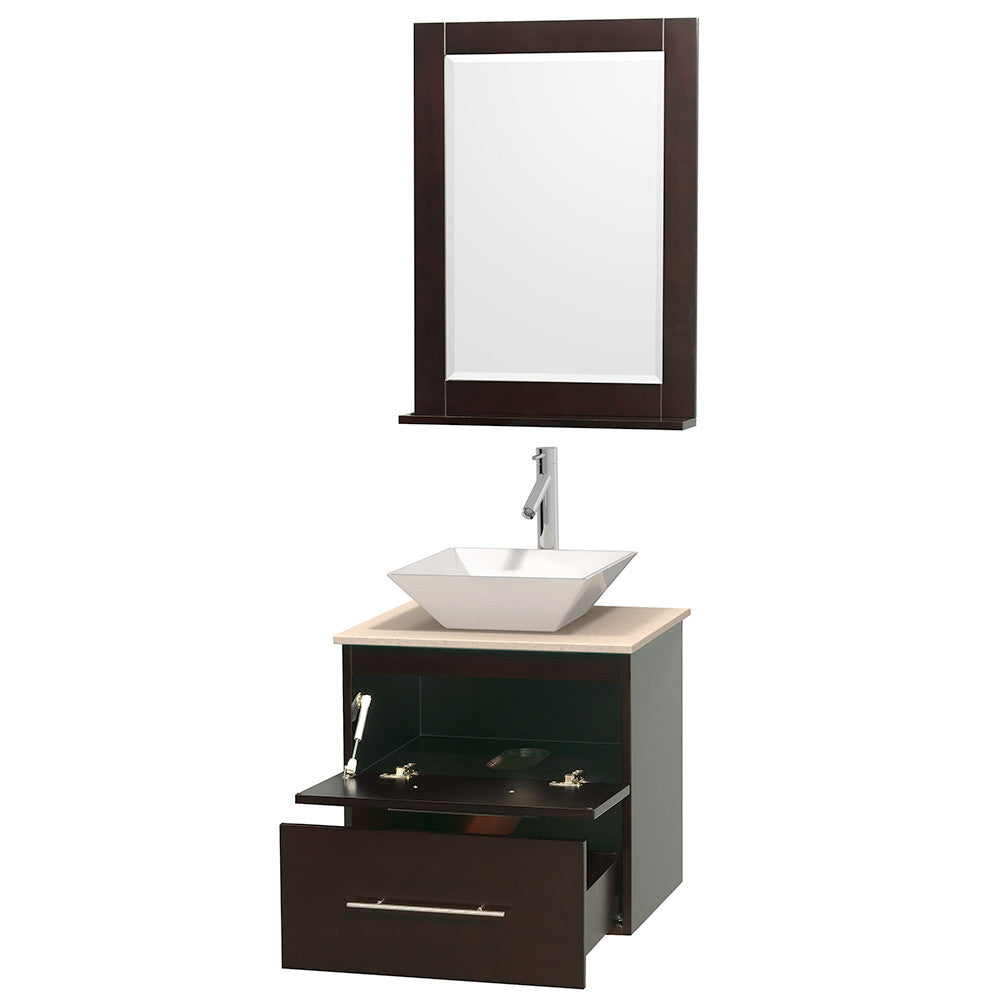 Centra 24 inch Single Bathroom Vanity Set - Espresso