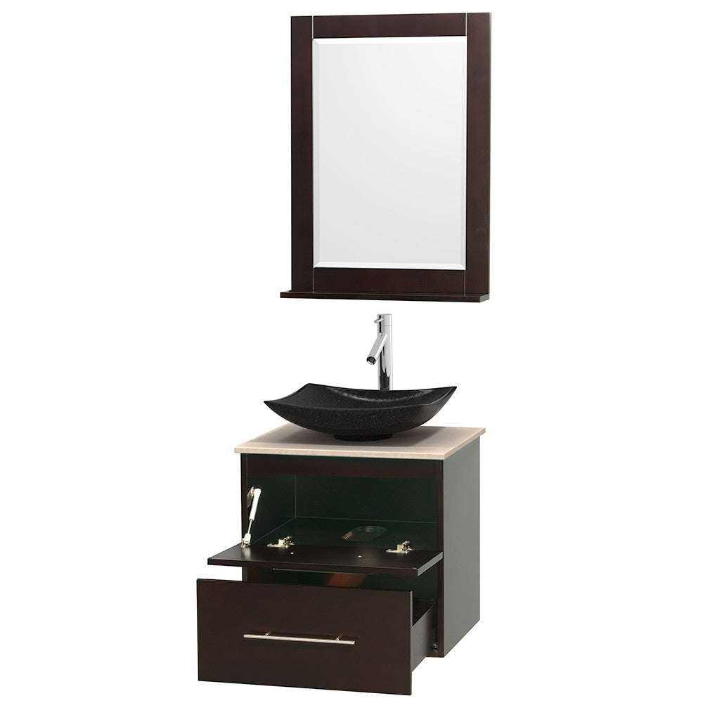 Centra 24 inch Single Bathroom Vanity Set - Espresso