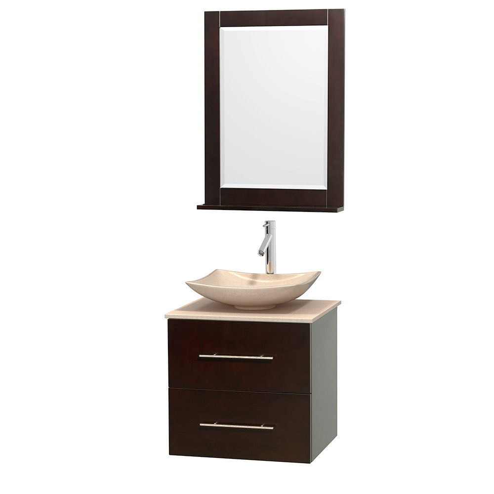 Centra 24 inch Single Bathroom Vanity Set - Espresso