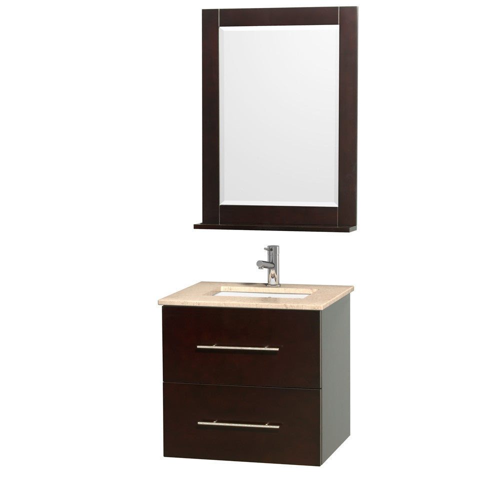 Centra 24 inch Single Bathroom Vanity Set - Espresso
