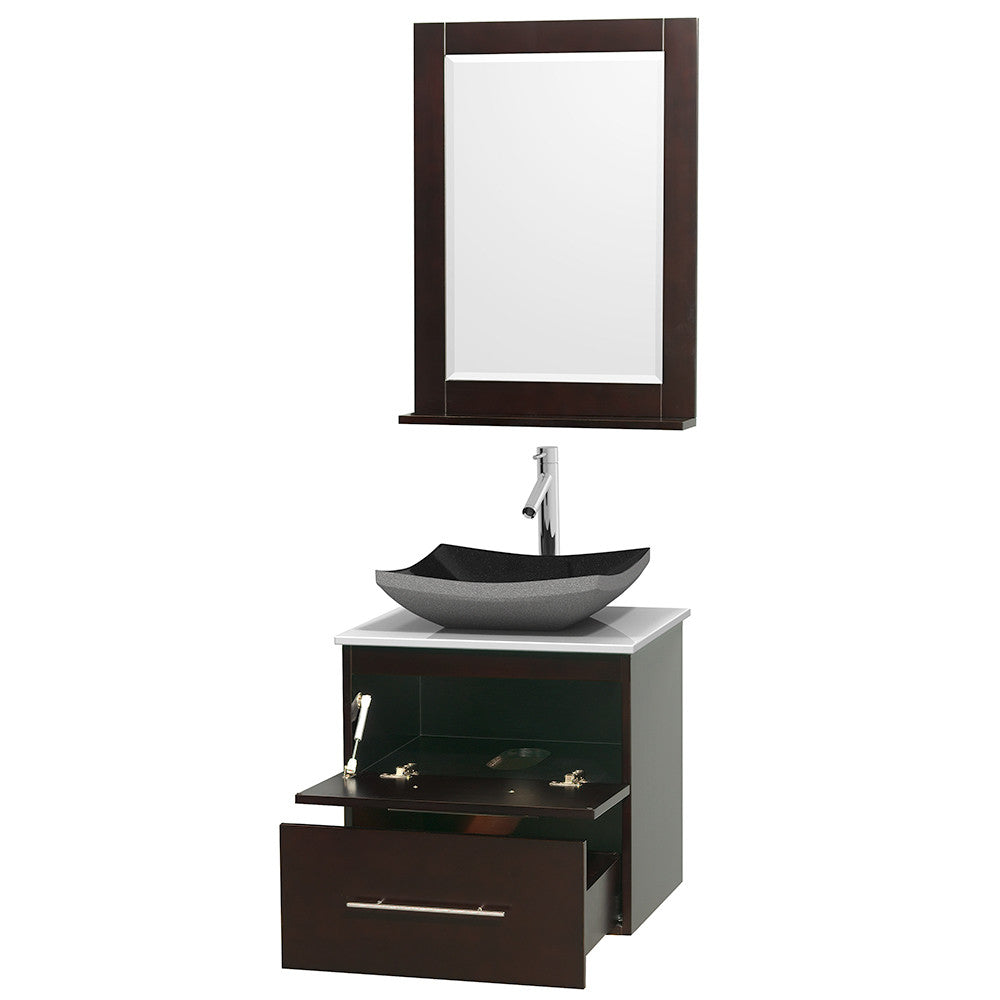 Centra 24 inch Single Bathroom Vanity Set - Espresso