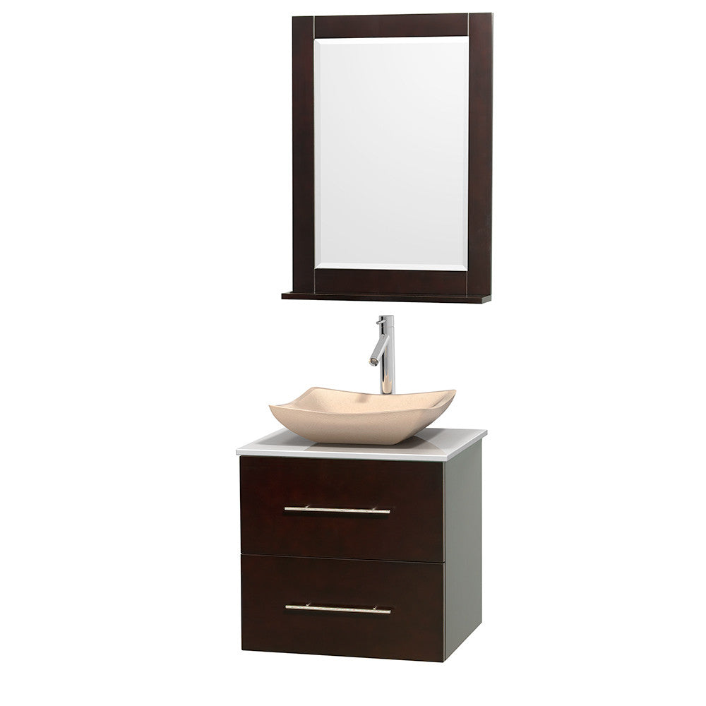 Centra 24 inch Single Bathroom Vanity Set - Espresso