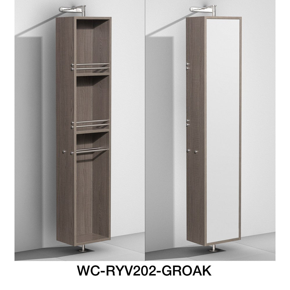 WYNDHAM COLLECTION Amare 36-Inch Wall-Mounted Bathroom Vanity Set With Integrated Sink - Gray Oak