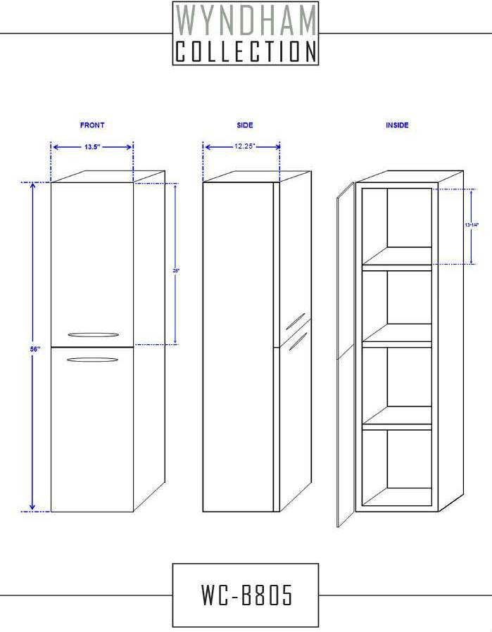 Accara Bathroom Wall Cabinet - Espresso