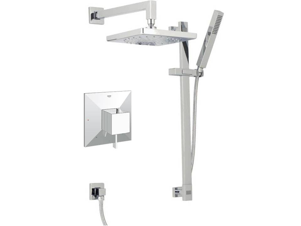 Grohe Starlight Chrome Allure Brilliant Dual Function Pressure Balance Shower Trim With Integrated Volume Control And 2-Way Diverter Bathroom Shower Set