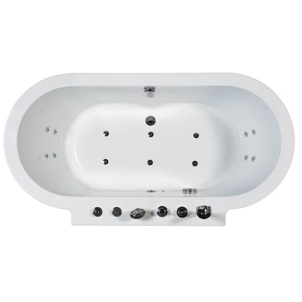 Ariel Platinum AM128 Whirlpool Bathtub 70" x 37" x 27"