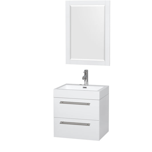 Wyndham Collection Amare 24 Bathroom Vanity Set - Glossy White