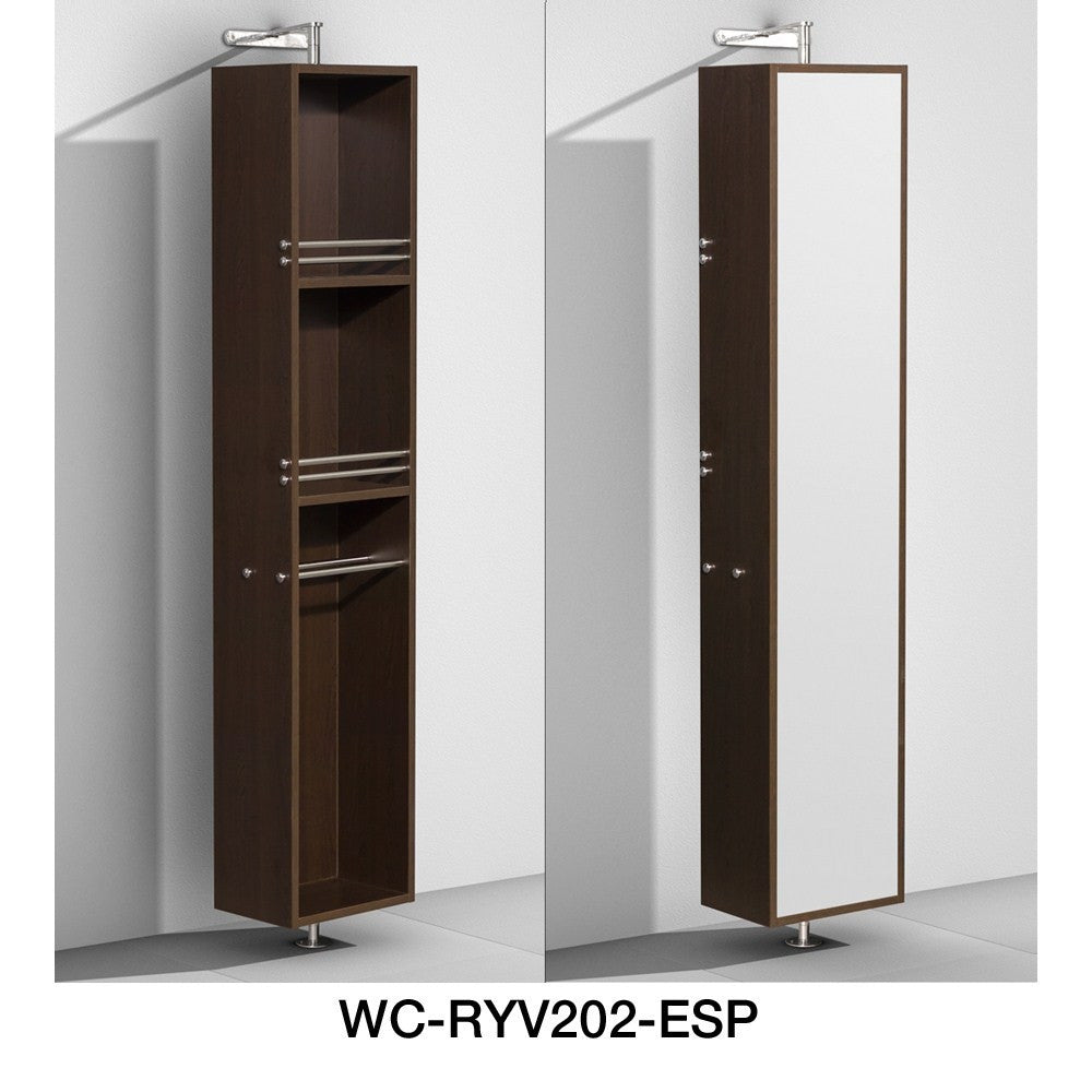 WYNDHAM COLLECTION Amare 60-Wall-Mounted Bathroom Single Vanity Set With Vessel Sink - Espresso