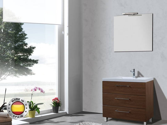 AQUA  DECOR American 31.5-Inch Modern Bathroom Vanity Set - Walnut