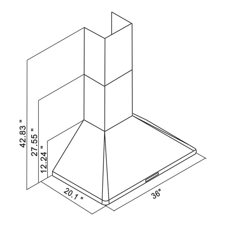 Cavaliere AP238-PS31-36 Wall Mount Range Hood