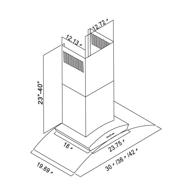Cavaliere AP238-PSD-30" Wall Mount Range Hood