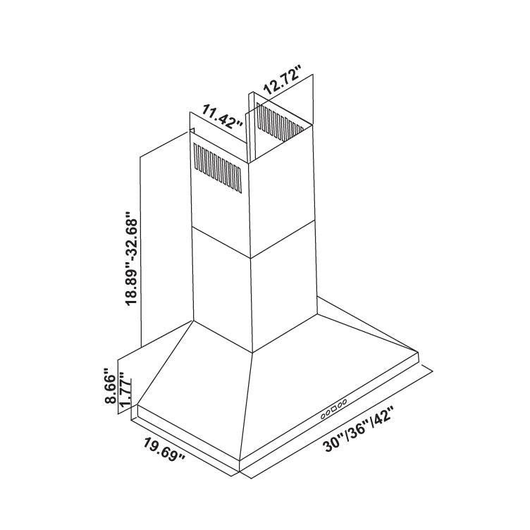 Cavaliere AP238-PSF-36 Wall Mounted Range Hood