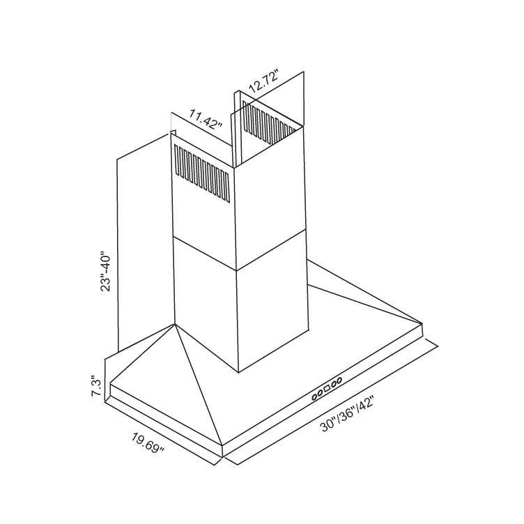 Cavaliere AP238-PSL-36 Wall Mounted Range Hood