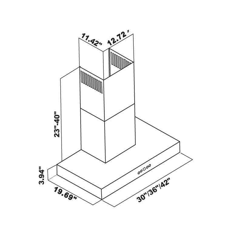 Cavaliere AP238-PSZ  42" Wall Mounted Range Hood