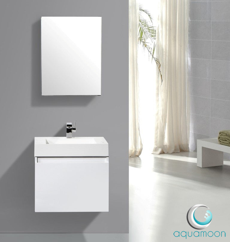 Aquamoon Venice 24 White Modern Bathroom Vanity