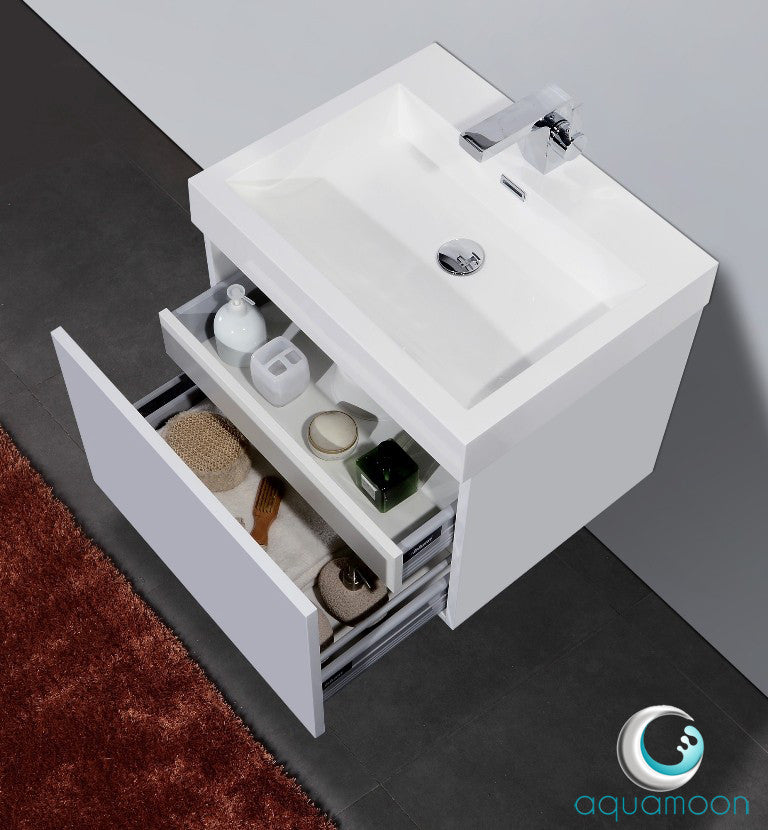 Aquamoon Venice 24 White Modern Bathroom Vanity