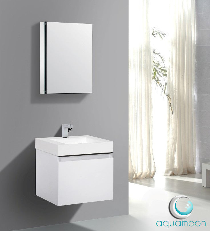 Aquamoon Venice 24 White Modern Bathroom Vanity