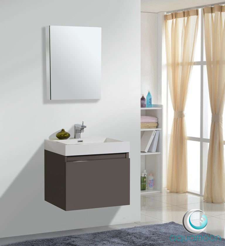 Aquamoon Venice 24 Grey Brown Modern Bathroom Vanity