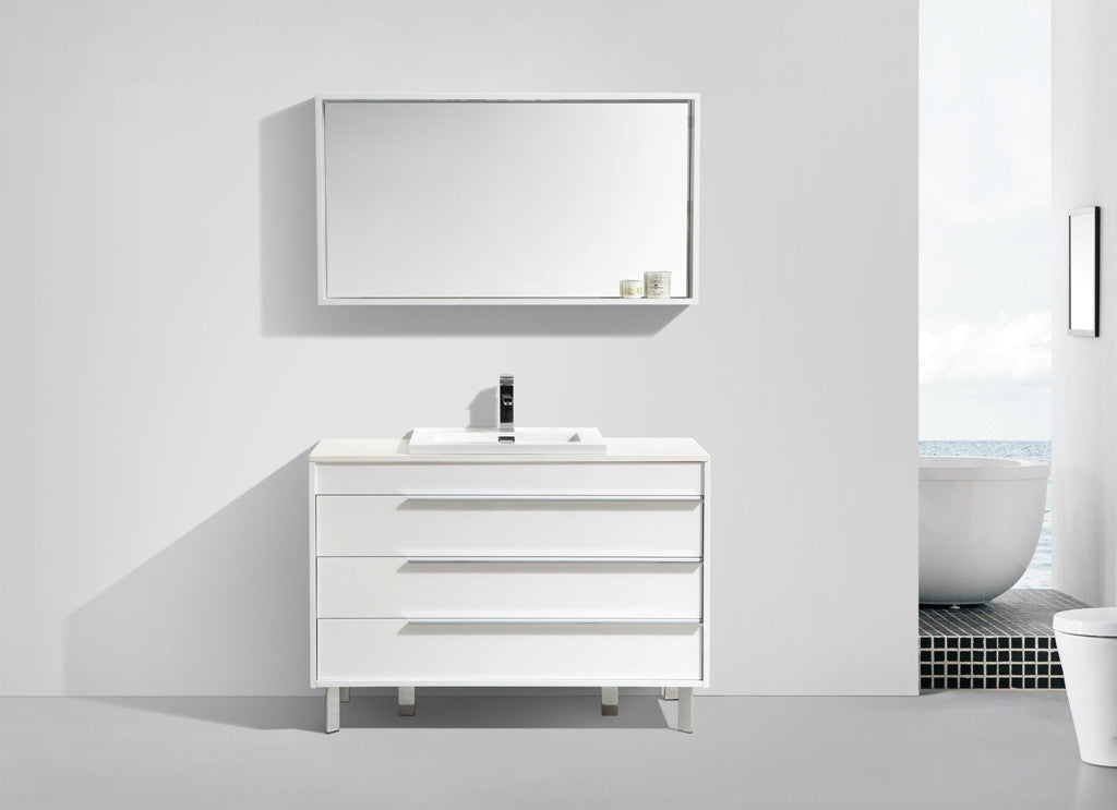 Aquamoon Roma 48 Modern Bathroom Vanity Set - White