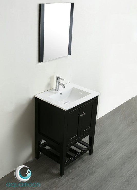 Aquamoon Rimini 24 Bathroom Vanity Set - Black
