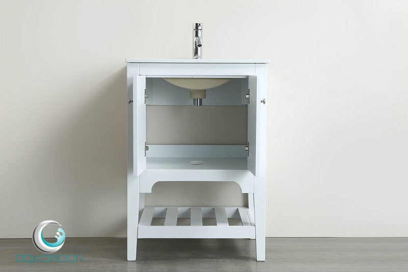 Aquamoon Rimini 24 Bathroom Vanity Set - White