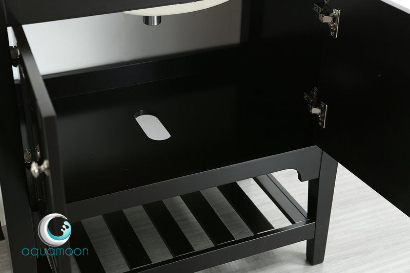Aquamoon Rimini 31 Bathroom Vanity Set - Black